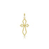 yellow diamond yellow gold art deco cross, delicate size, on hinged bail <span class='visuallyhidden'>Call, text 323-404-2959 for shopping help.</span>